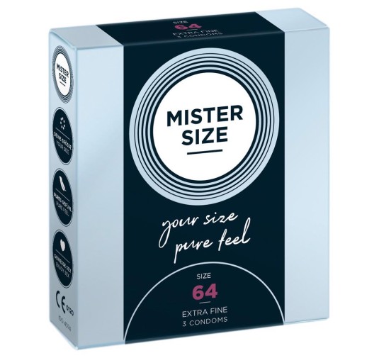 Mister Size 64mm pack of 3